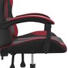 vidaXL Chaise de jeu Noir et rouge bordeaux Similicuir