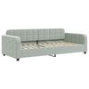vidaXL Lit de jour avec gigogne et matelas gris clair 90x200cm velours