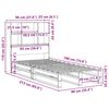vidaXL Lit biblioth&egrave;que sans matelas 90x190 cm bois massif