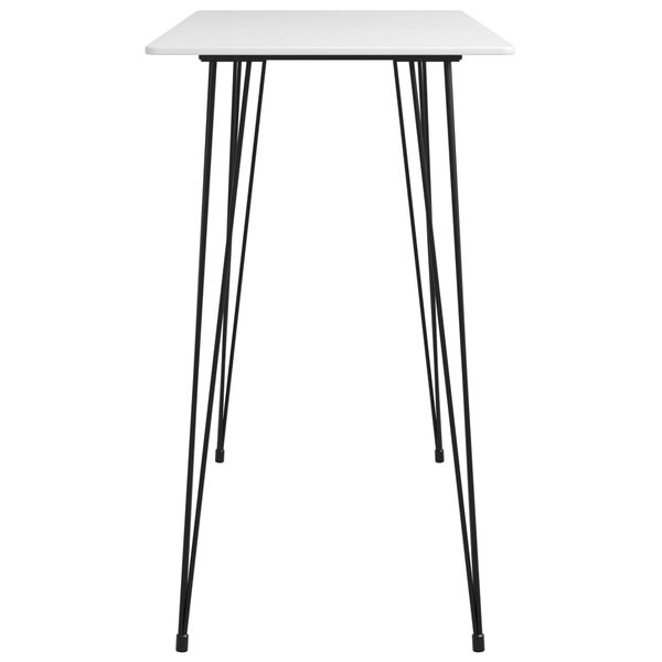 vidaXL Ensemble de bar 7 pcs Blanc et noir