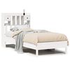 vidaXL Lit biblioth&egrave;que sans matelas blanc 90x190cm bois de pin massif