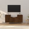 vidaXL Ensemble de meubles TV 3 pcs Ch&ecirc;ne marron Bois d'ing&eacute;nierie