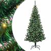vidaXL Sapin de No&euml;l artificiel pr&eacute;-&eacute;clair&eacute; Vert 180 cm PVC et m&eacute;tal