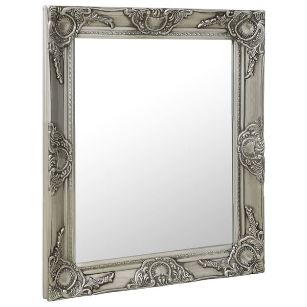 vidaXL Miroir mural style baroque 50x60 cm Argent&eacute;