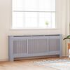 vidaXL Cache-radiateur MDF Gris 205 cm