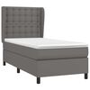 vidaXL Sommier &agrave; lattes de lit avec matelas Gris 90x190 cm Similicuir