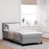 vidaXL Lit &agrave; ressorts avec matelas Gris clair 200 x 100 cm Polyester