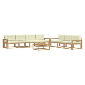 vidaXL Ensemble de canap&eacute;s d'ext&eacute;rieur 7 pcs Blanc et cr&egrave;me