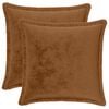 vidaXL Coussin de jet&eacute; 2 pc HOUTEN Marron Clair 30 x 30 cm Flanelle