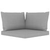 vidaXL Salon de jardin 6 pcs avec coussins gris
