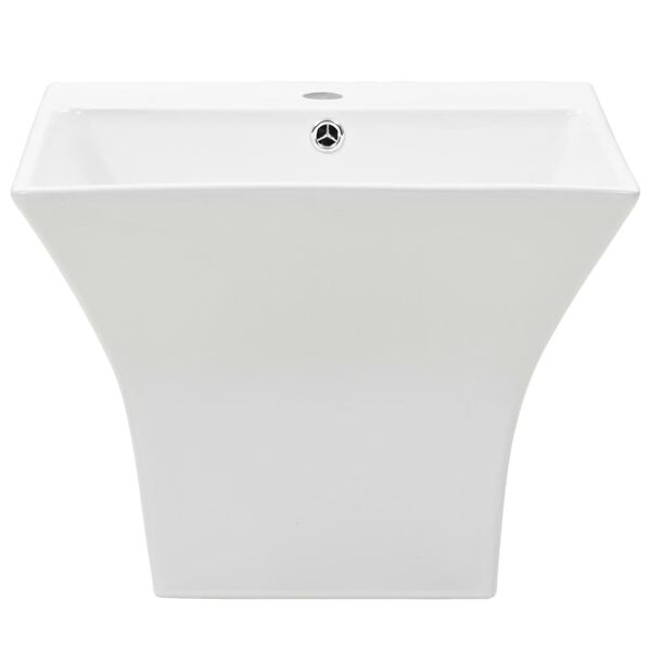 vidaXL Lavabo mural C&eacute;ramique Blanc 500 x 450 x 410 mm