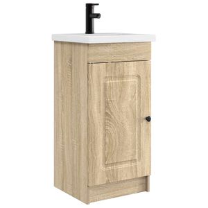 vidaXL Meuble de salle de bain avec &eacute;vier Ch&ecirc;ne Sonoma