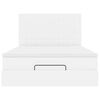VidaXL Cadre de lit ottoman avec matelas blanc 140x190 cm similicuir