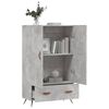 vidaXL Buffet haut gris b&eacute;ton 69,5x31x115 cm bois d'ing&eacute;nierie