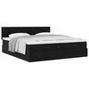 VidaXL Cadre de lit ottoman avec matelas noir 180x200cm velours