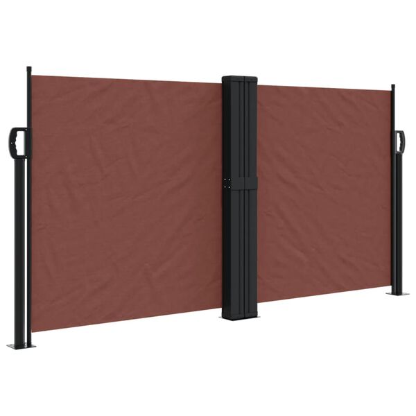 vidaXL Auvent lat&eacute;ral r&eacute;tractable marron 120x1000 cm