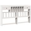 vidaXL Lit bibliothèque sans matelas blanc 180x200 cm bois pin massif