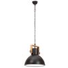 vidaXL Lampe suspendue industrielle 25 W Noir Rond 40 cm E27