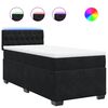 vidaXL Sommier &agrave; lattes de lit et matelas Noir 80x200 cm Velours