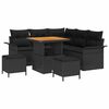 vidaXL Ensemble de canap&eacute; de jardin 8 pc Noir polyrotin