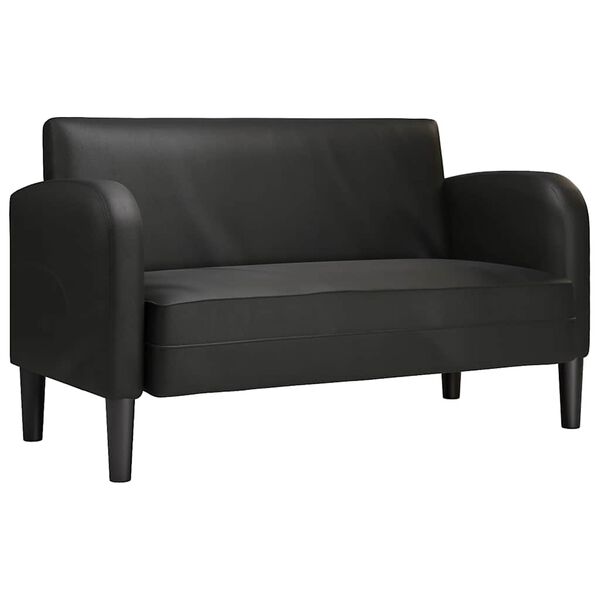 vidaXL Canap&eacute; causeuse noir 110 cm similicuir