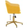 vidaXL Chaises pivotantes &agrave; manger lot de 6 Jaune Velours