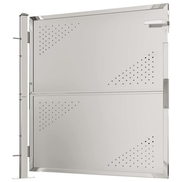 vidaXL Portail de jardin 100 x 100 cm en acier inoxydable