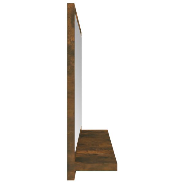 vidaXL Miroir de bain Ch&ecirc;ne fum&eacute; 60x10,5x37 cm Bois d'ing&eacute;nierie
