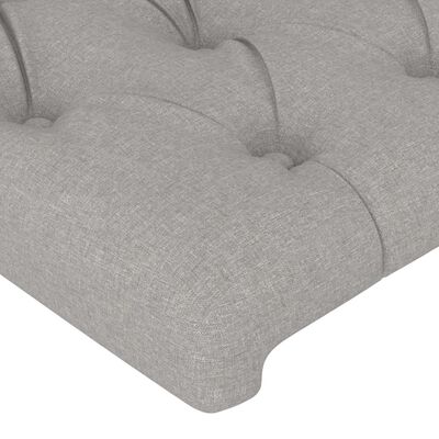 vidaXL Têtes de lit 2 pcs Gris clair 90x7x78/88 cm Tissu