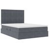vidaXL Lit avec rangement et matelas Gris fonc&eacute; 140 x 190 cm Velours