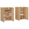 vidaXL Armoires murales 2 pcs ch&ecirc;ne sonoma bois d'ing&eacute;nierie