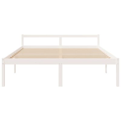 vidaXL Lit pour personne âgée blanc 200x200 cm bois de pin massif