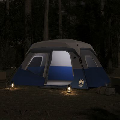 vidaXL Tente familiale avec LED 6 personnes à dégagement rapide