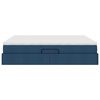 vidaXL Lit avec rangement et matelas Bleu 180 x 200 cm Polyester