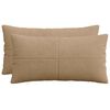 vidaXL Housse de coussin 2 pcs ALMELO Marron 40 x 70 cm velours c&ocirc;tel&eacute;