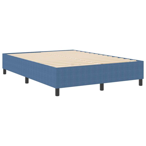 vidaXL Cadre de lit plateforme Bleu 140 x 190 cm tissu