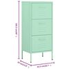 vidaXL Armoire de rangement Vert menthe 42,5x35x101,5 cm Acier