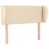 vidaXL T&ecirc;te de lit avec oreilles Cr&egrave;me 83x23x78/88 cm Tissu