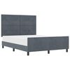 vidaXL Lit &agrave; ressorts avec t&ecirc;te de lit Gris fonc&eacute; 140 x 190 cm Velours