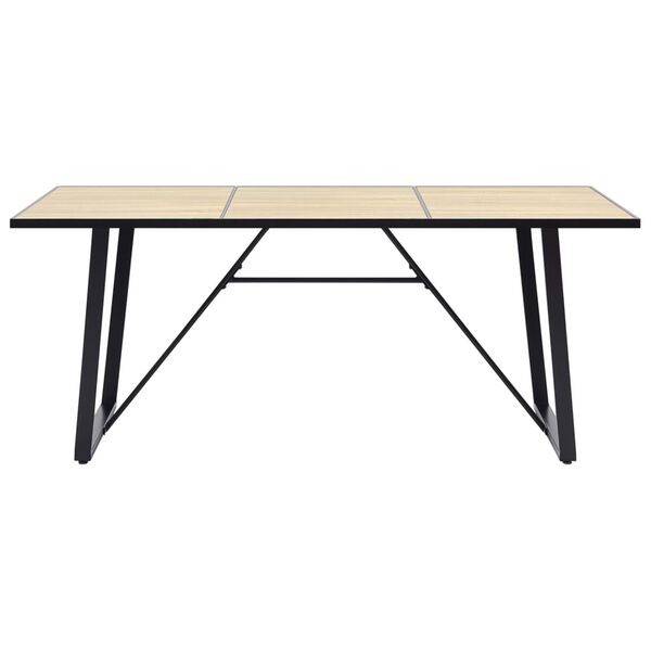 vidaXL Table de salle à manger Chêne 200x100x75 cm MDF