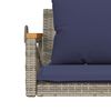 vidaXL Balancelle avec coussins gris 109x62x40 cm r&eacute;sine tress&eacute;e