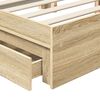 vidaXL Lit de Rangement Ch&ecirc;ne Sonoma 135 x 190 cm Bois d'ing&eacute;nierie
