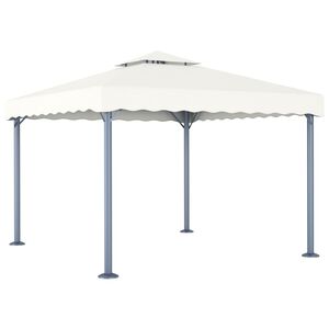 vidaXL Tonnelle 300x300 cm Cr&egrave;me Aluminium