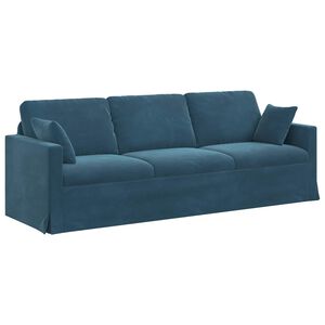 vidaXL Canap&eacute; Bleu 228 x 78 x 80 cm Velours