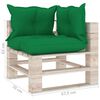 vidaXL Salon palette de jardin 5 pcs avec coussins bois de pin
