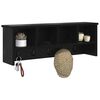 vidaXL Porte-manteau mural avec &eacute;tag&egrave;re Ch&ecirc;ne noir 75 x 16 x 26 cm