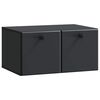 vidaXL Meuble TV mural 59,5 x 41 x 30 cm Noir Bois d'ing&eacute;nierie