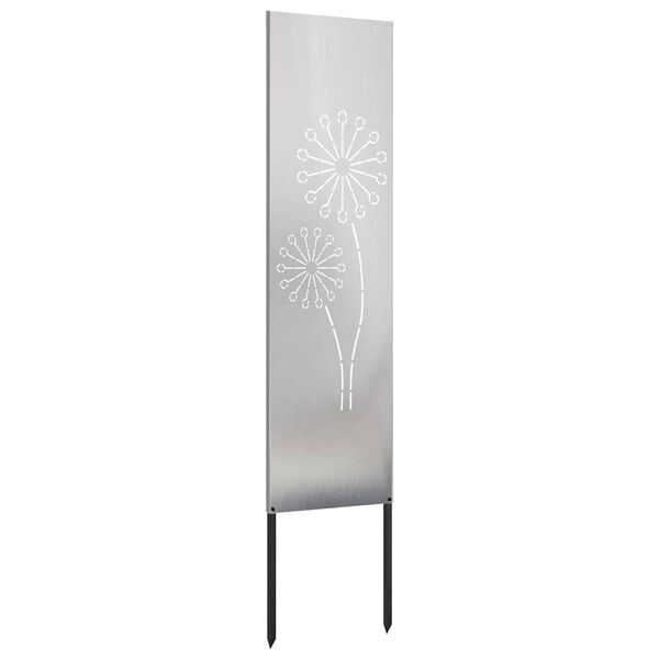 vidaXL &Eacute;cran de confidentialit&eacute; de jardin Fretwork Argent&eacute; 32 x 140 cm
