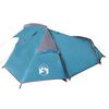 vidaXL Tente de camping tunnel 2 personnes bleu imperm&eacute;able