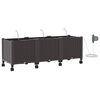 vidaXL Porte-plante de jardin avec irrigation et roues 3 pc Marron PP